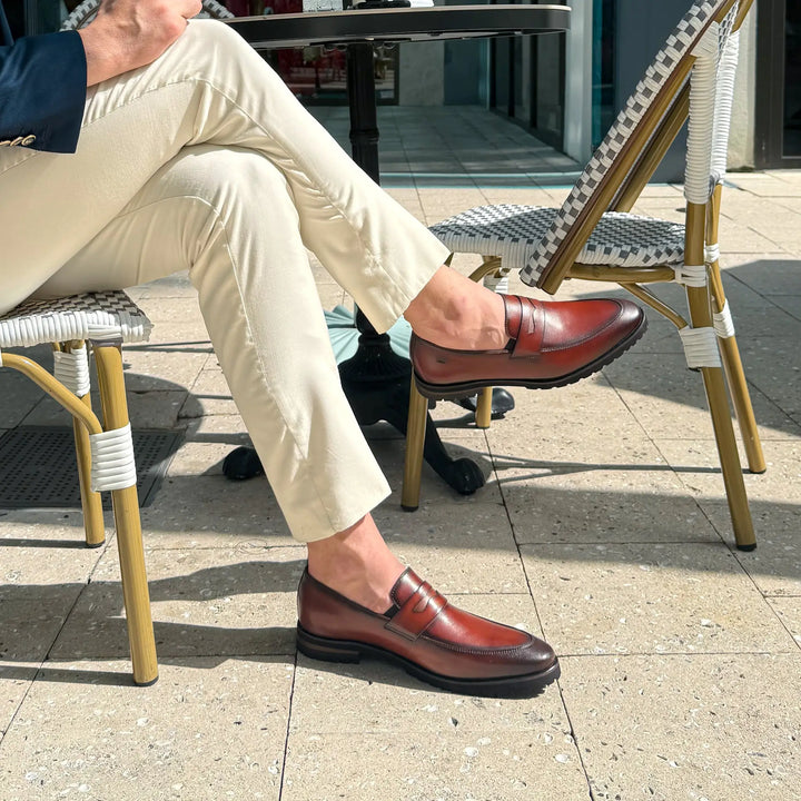 Mocasín Alessandro Cognac Suela Ultraliviana