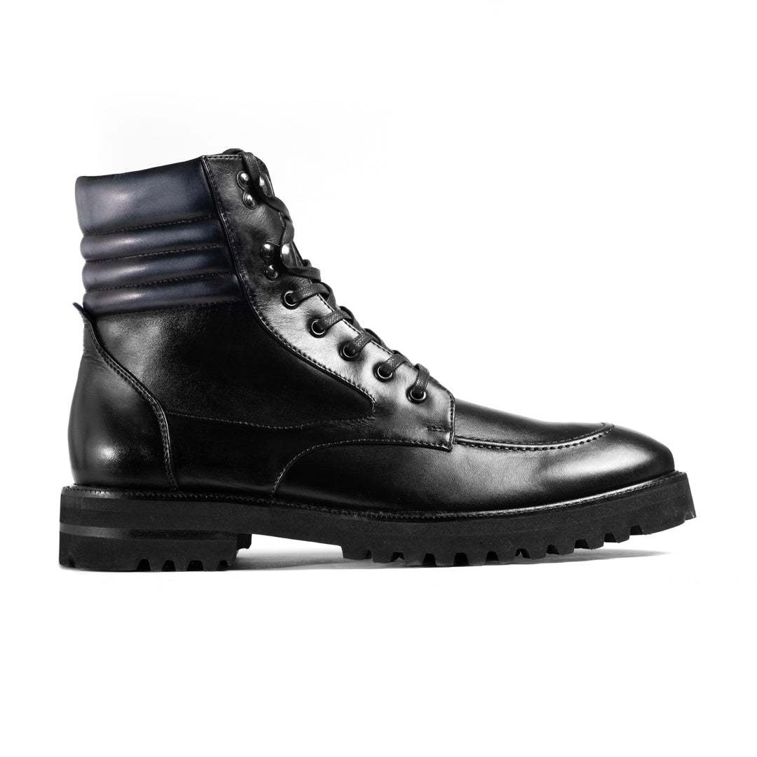 Bota Rocco Negro-Gris Suela Ultraliviana