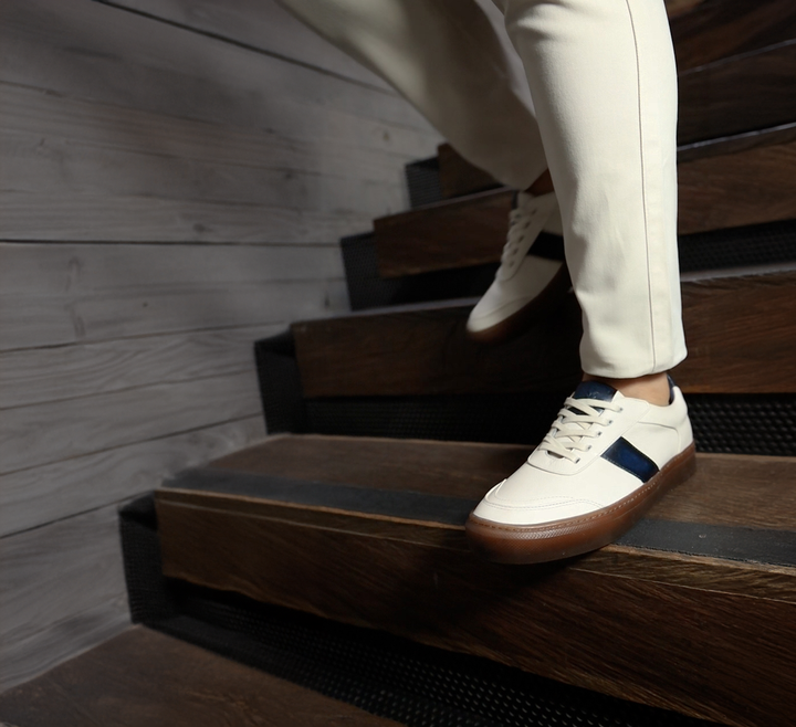 Sneaker Pisa Beige-Azul