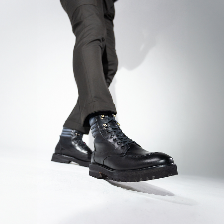 Bota Rocco Negro-Gris Suela Ultraliviana