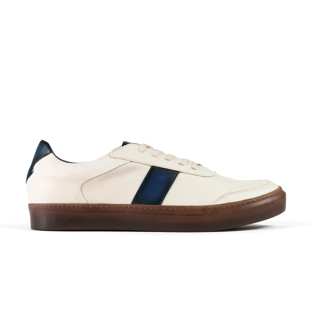 Sneaker Pisa Beige-Azul