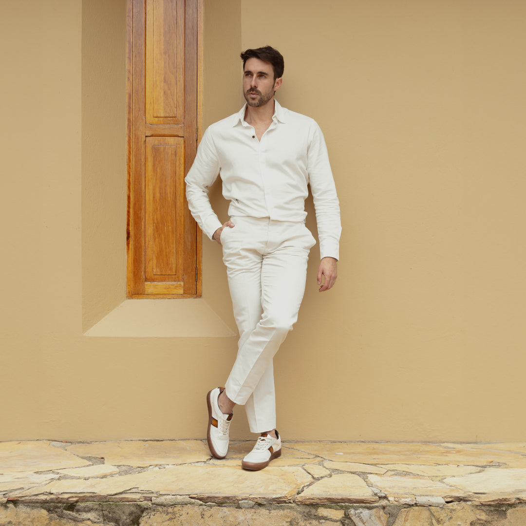 Sneaker Pisa Beige-Caramelo