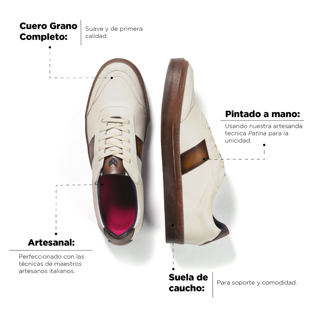 Sneaker Pisa Beige-Caramelo