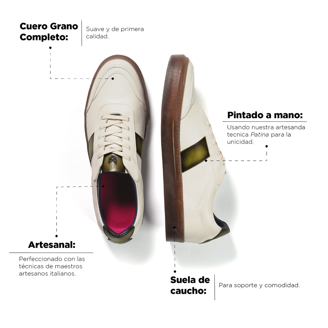 Sneaker Pisa Beige-Verde