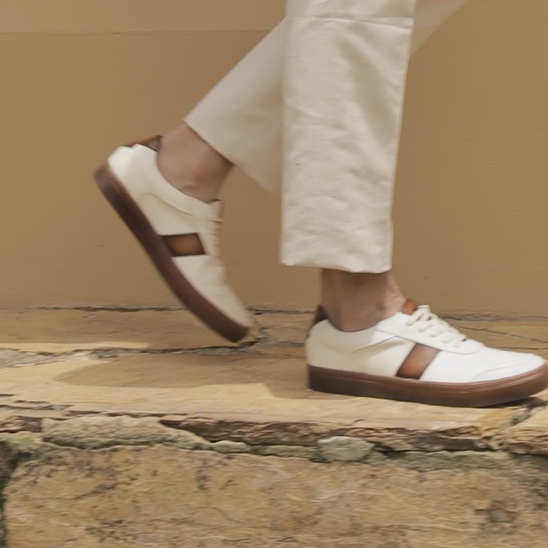 Sneaker Pisa Beige-Caramelo