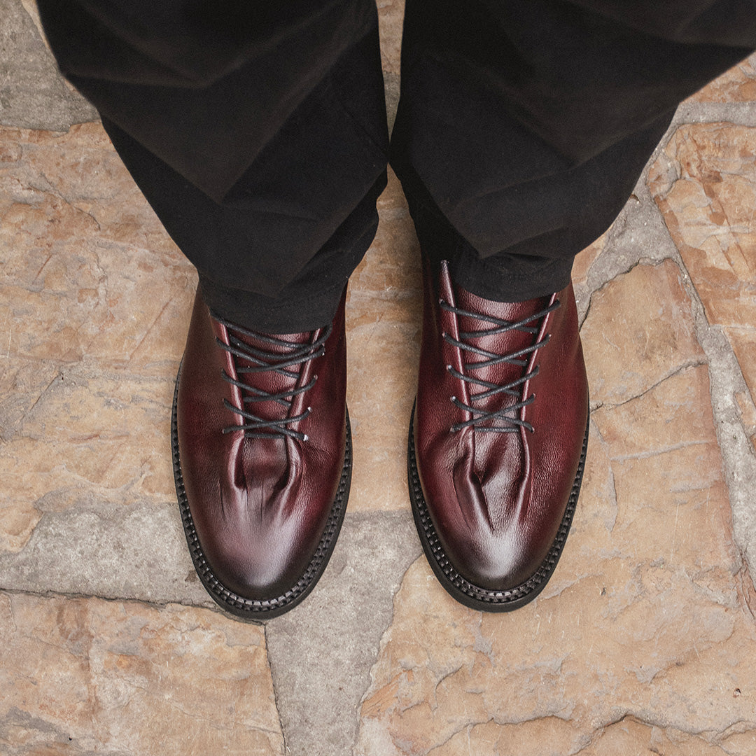 Oxford Piegato Burgundy Suela Ultraliviana