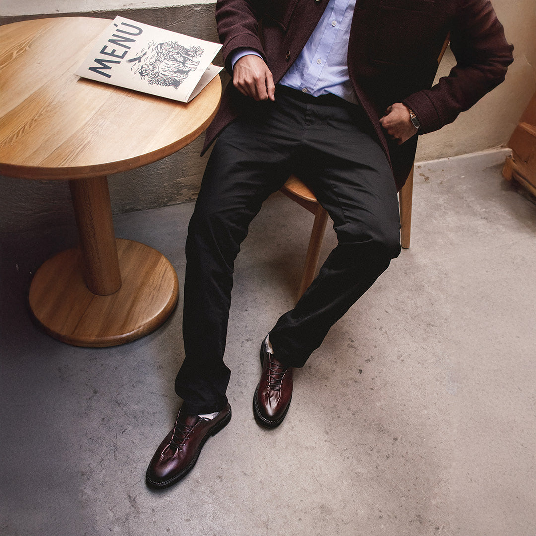 Oxford Piegato Burgundy Suela Ultraliviana