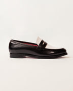 Mocasín Alessa Negro-Blanco Suela Clásica