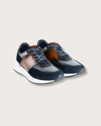 Sneaker Arezzo Azul-Caramelo