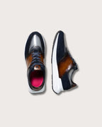 Sneaker Arezzo Azul-Caramelo