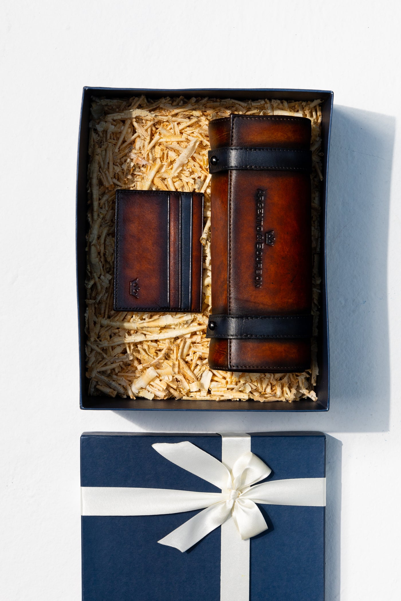 Portareloj + Tarjetero Cognac