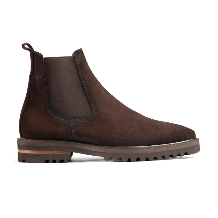 Bota Jacques Gamuza Café Suela Ultraliviana