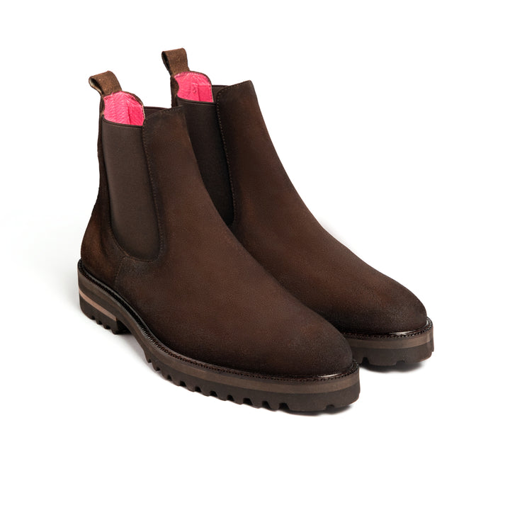 Bota Jacques Gamuza Café Suela Ultraliviana