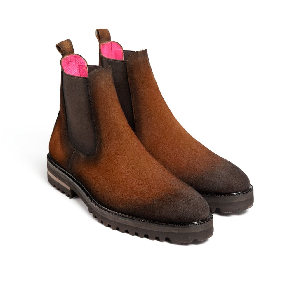 Bota Jacques Gamuza Cognac Suela Ultraliviana