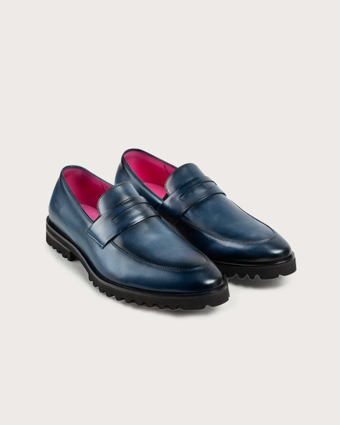 Mocasín Alessandro Azul Suela Ultraliviana