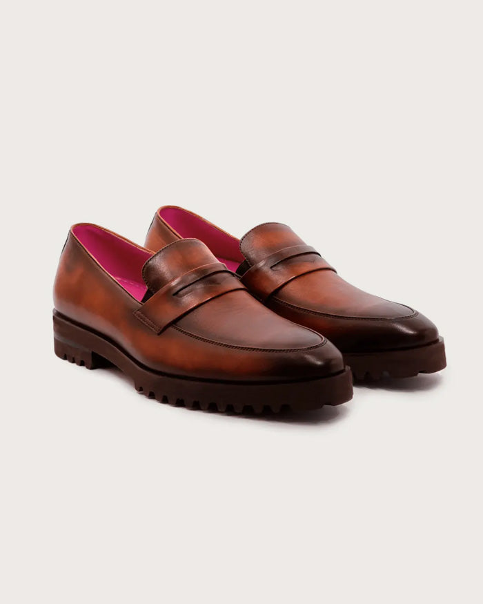 Mocasín Alessandro Cognac Suela Ultraliviana
