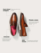 Mocasín Alessandro Cognac Suela Ultraliviana