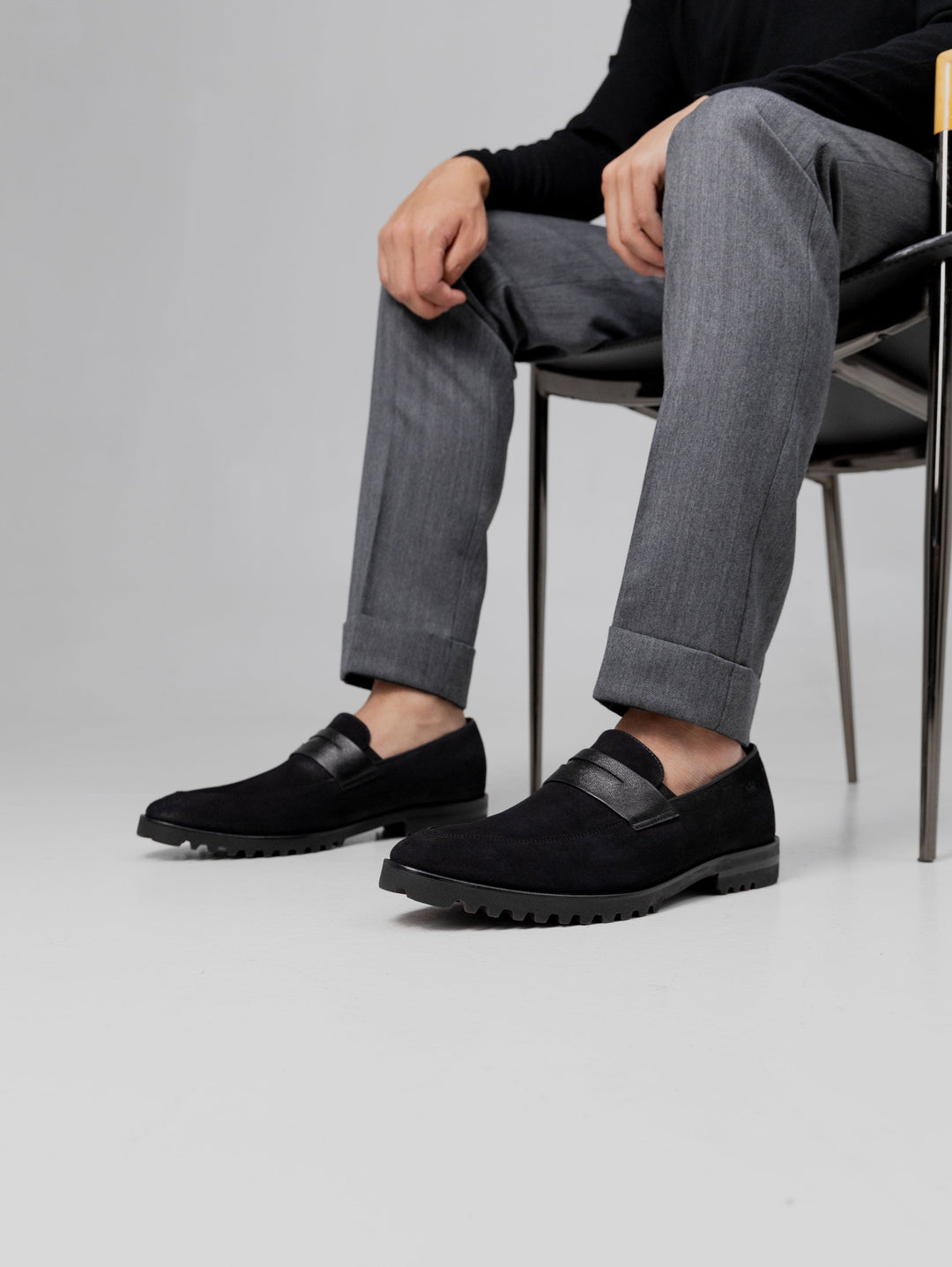 Mocasín Alessio Negro Suela Ultraliviana Sale