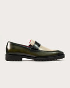 Mocasín Alessandro Verde - Blanco Suela Ultraliviana