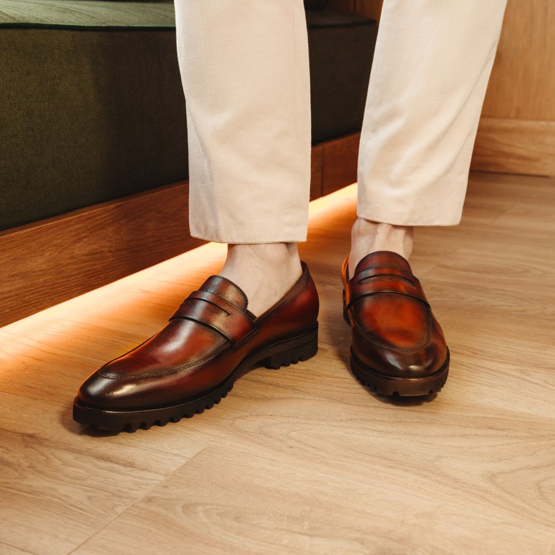 Mocasín Alessandro Cognac Suela Ultraliviana