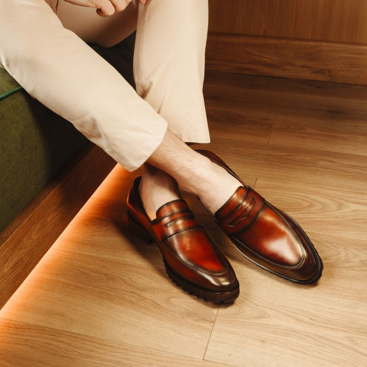 Mocasín Alessandro Cognac Suela Ultraliviana