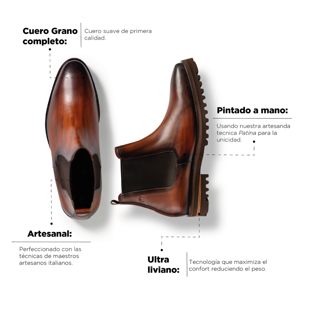 Bota Jacques Cognac Suela Ultraliviana