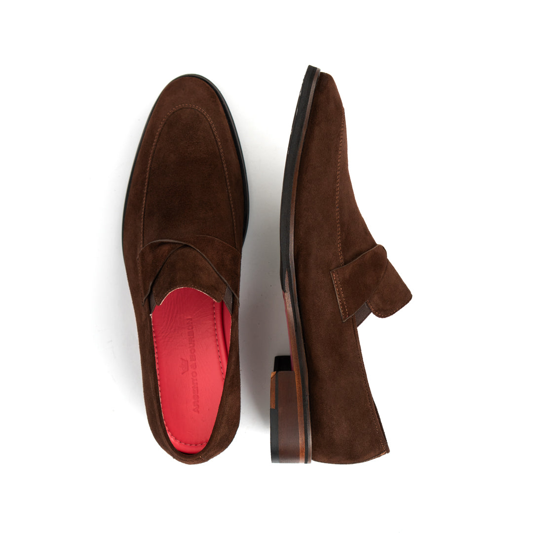 Mocasín Reverso Chocolate Suela Cásica