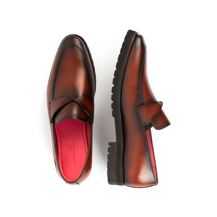 Mocasín Reverso Cognac Suela Ultraliviana