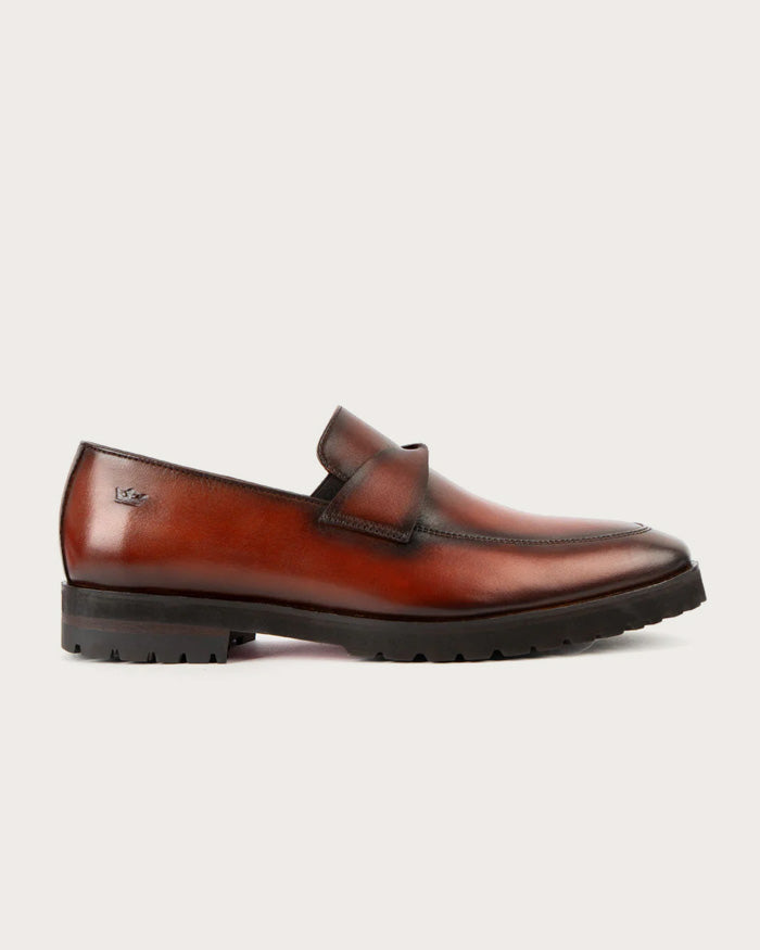 Mocasín Reverso Cognac Suela Ultraliviana Sale