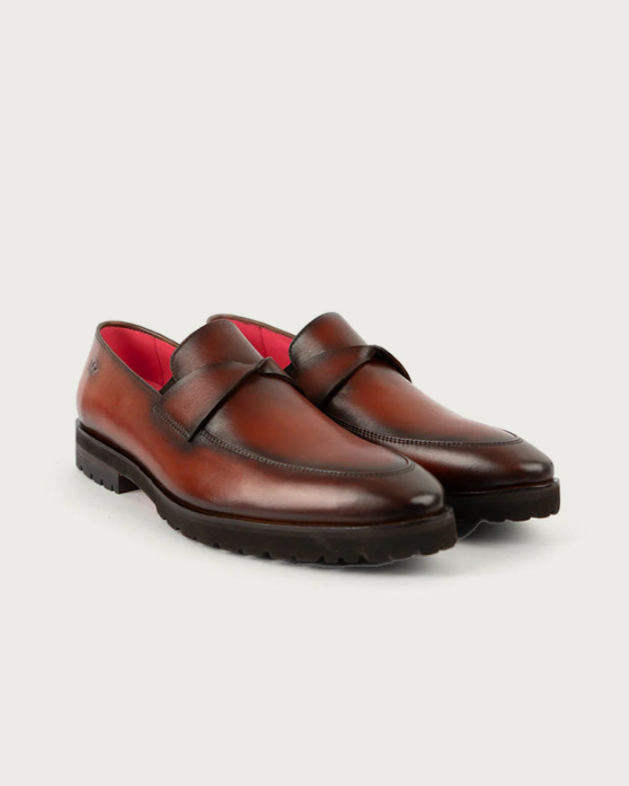Mocasín Reverso Cognac Suela Ultraliviana Sale