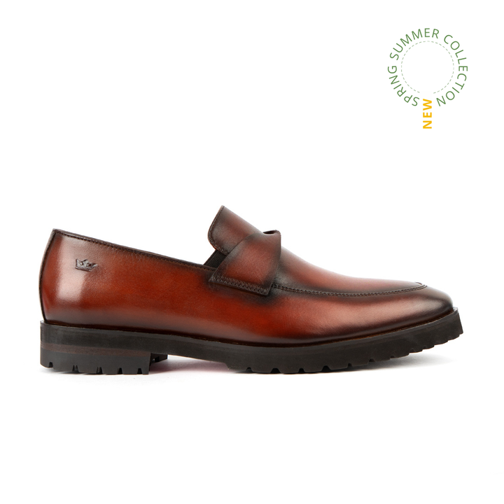 Mocasín Reverso Cognac Suela Ultraliviana