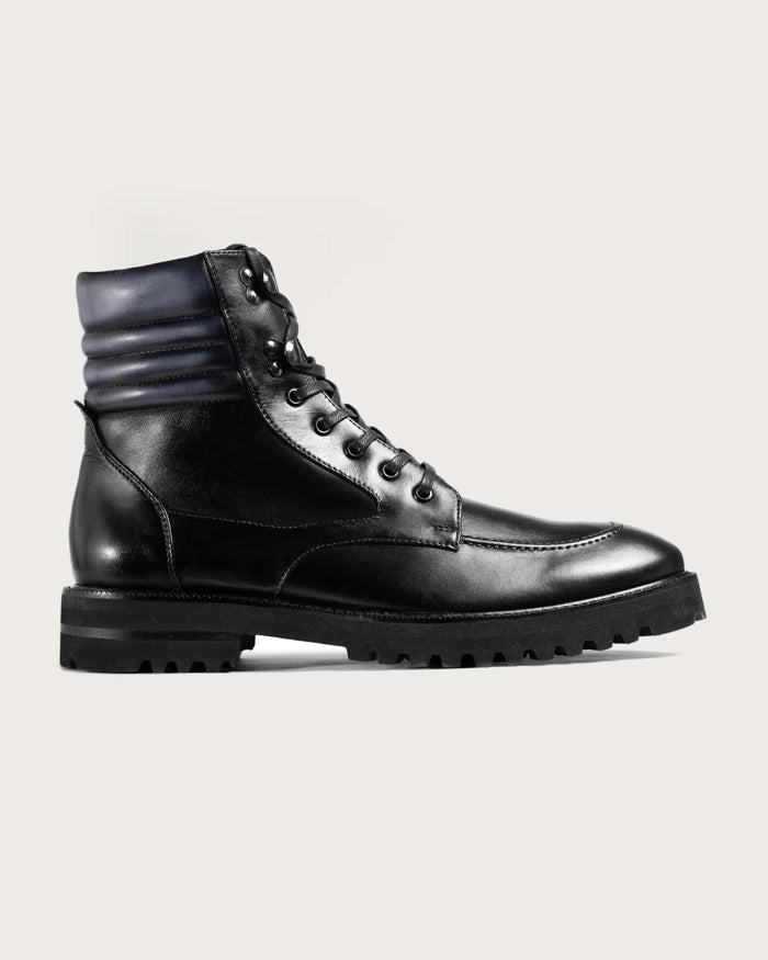 Bota Rocco Negro-Gris Suela Ultraliviana