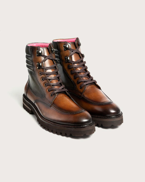 Bota Rocco Caramelo-Verde Suela Ultraliviana