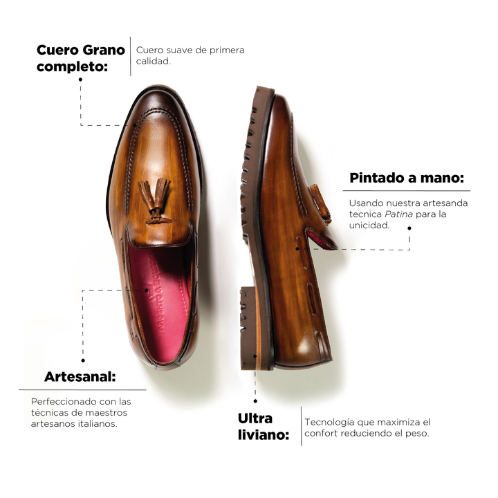 Mocasín Venetto Caramelo Suela Ultraliviana